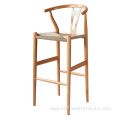Wishbone Y Cafe Solid Beech Wood Bar stool